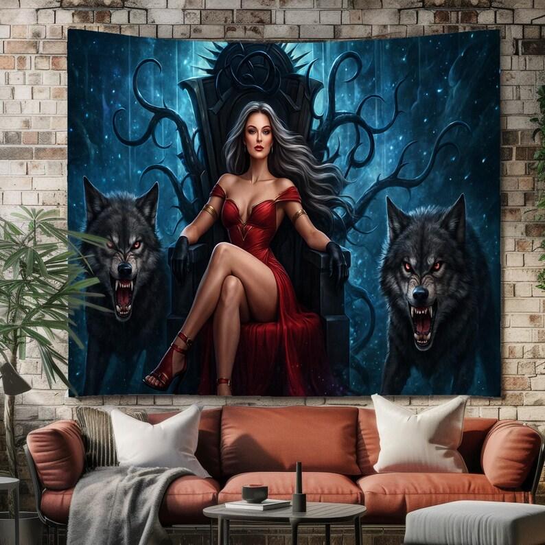 Wolf King s Magic tapestry 75x100 чёрный