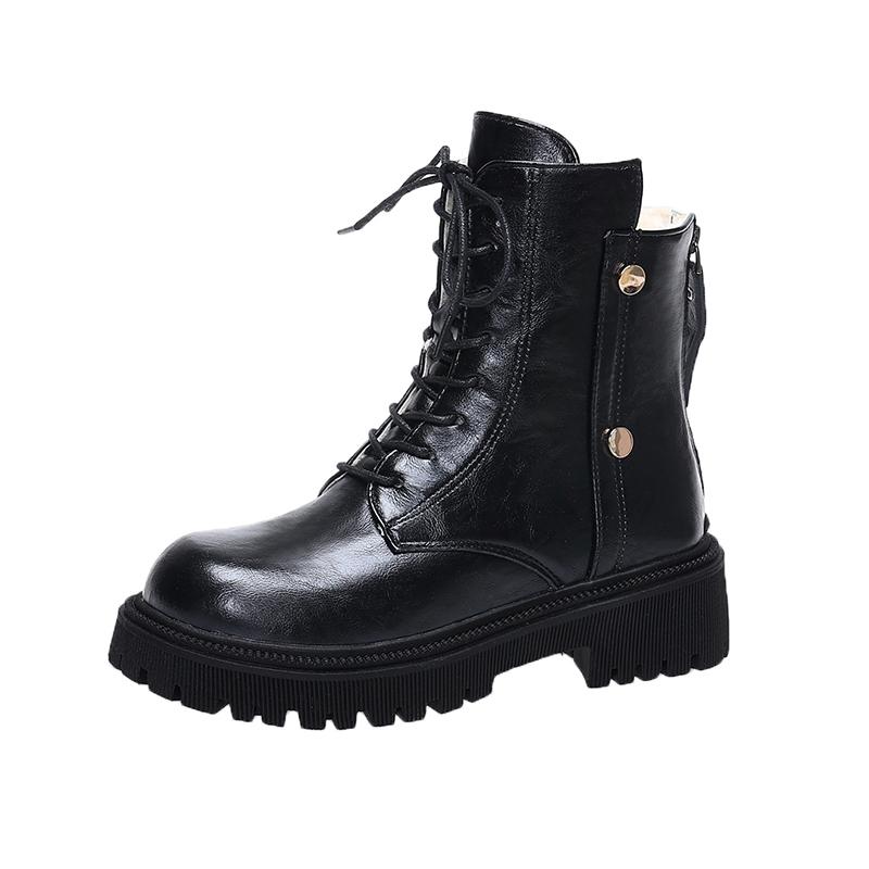 New Women Leather Face Boots Outdoor nonslip walking shoe Fashion comfort soft soled boots casual female shoes Mujer