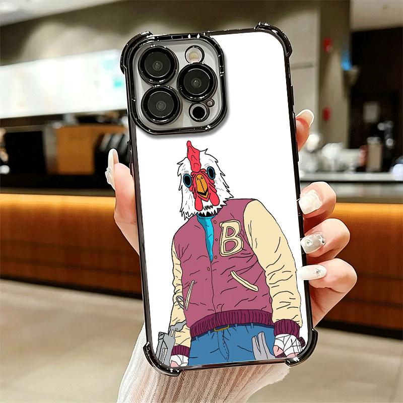 H-Hotline M-Miami Game Plating Phone Case For Iphone 16 17 Pro Max Air 16E 14 15 Plus 12 13 Mini Anti-Fall Airabag Cover