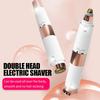 Portable 2-in-1 Electric Women's Shaver & Eyebrow Trimmer with USB Charging
