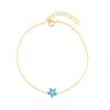 S925 Sterling Silver Personalized Creative Flower Turquoise Temperament Bracelet Style Wear Jewelry
