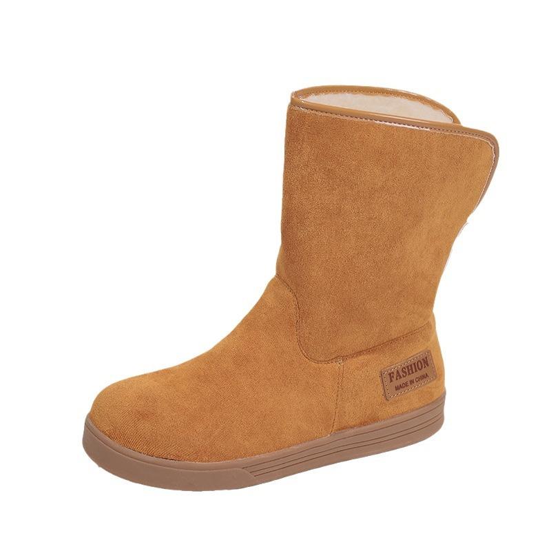 Low Tube Snow Boots Women's 2024 Winter New Velvet Thickened Large Size Short Tube Northeast One-pedal Snow Boots