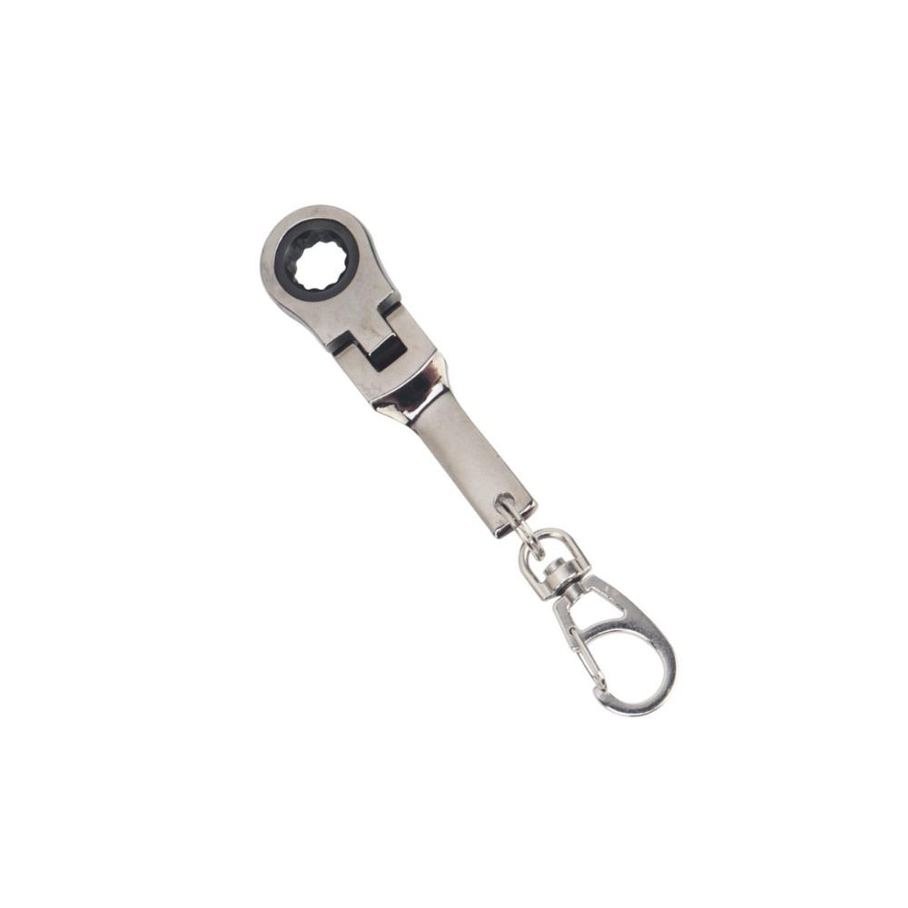 Compact Appearance Ratchet Spanner Metal Material 180 Degree Rotatable Adjustable Wrench Foldable Design Quick Release
