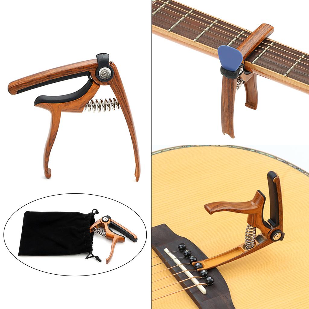 Quick Release 4 In 1 Guitar Capo Zinc Alloy Guitar Sliding Capo with String Cutter for Acoustic Electric Guitar Ukulele