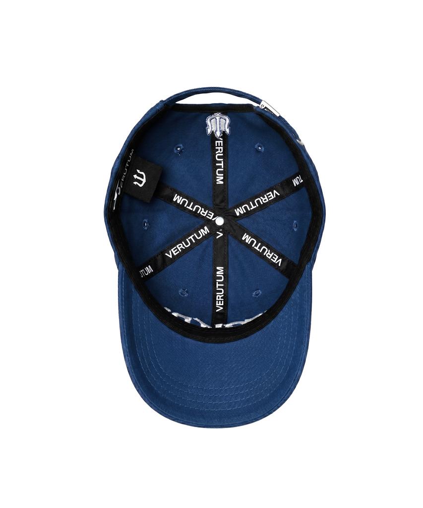 VERUTUM Front Logo Bio-Washed Blue Ball Cap