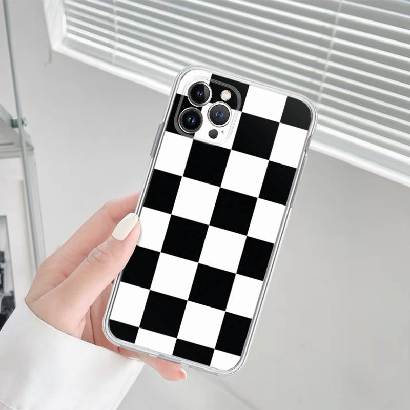 Custodia per telefono in silicone morbido con texture zebrata di mucca dalmata bianca e nera per iphone 14 13 12 11 Pro Mini XS MAX 8 7 6 Plus X XS XR