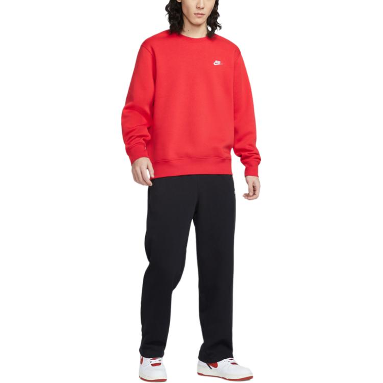 Nike Sweatshirts Men's Red Crew Neck Moderate FN3887-657