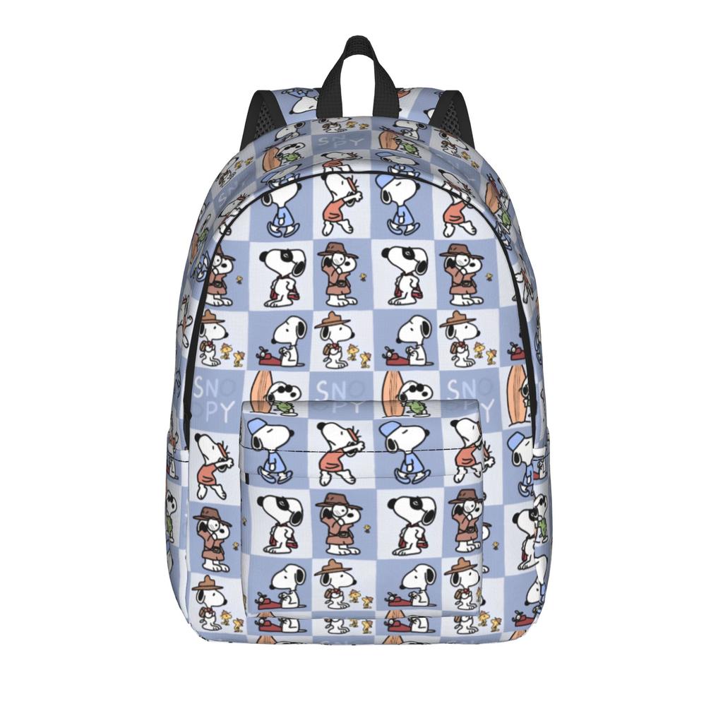 Snoopys Floral Encounter Backpack for Men Women Fashion High School Work Daypack Laptop Computer Shoulder Bag Outdoor