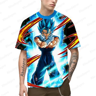 Vegeta Gym Tops 100-5XL Goku Hip Hop T Shirt dla mężczyzn Cosplay T-shirty Oversized Odzież Moda Anime Y2k