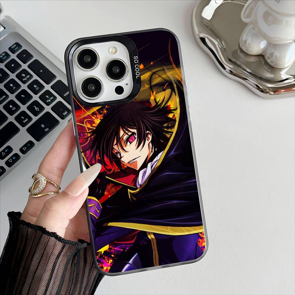 C-Code G-Geass Anime Phone Case For Apple 11 12 13 14 15 16Pro Max Plus Protect Plating Phone Cover iPhone15plus