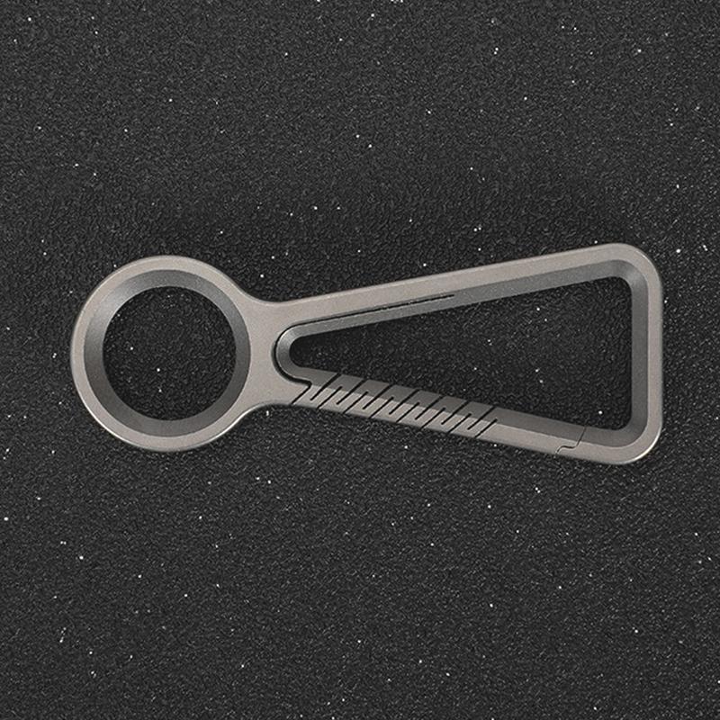 Titanium Alloy Keychain EDC Key Holder CNC Integral Molding Process Simple Key Ring Quick Release Spring Clips Hooks
