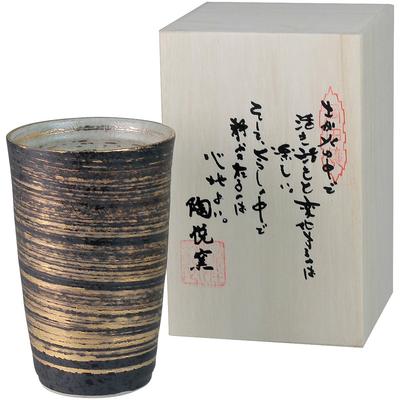 Ranchant Ceramic Sake X Gold Brushstroke Arita Touetsu Made In Japan Cup, Multi-color, 7.9 12.2cm, Design, Ware, Kiln,