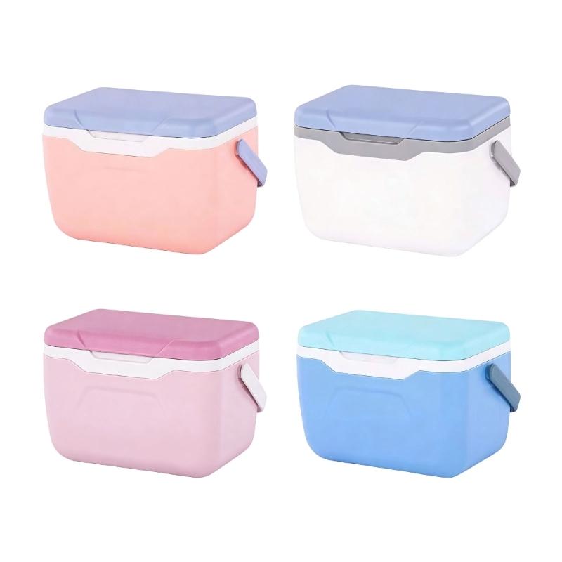 High Capacity Cooling Box Insulated Food Container Insulation Cooling Case Plastic Texture for Car Camping Outdoor