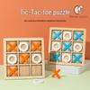 Cross-border Wooden Tic-Tac-Toe Toy: Interactive Parent-Child Tabletop Game with 9-Square Grid