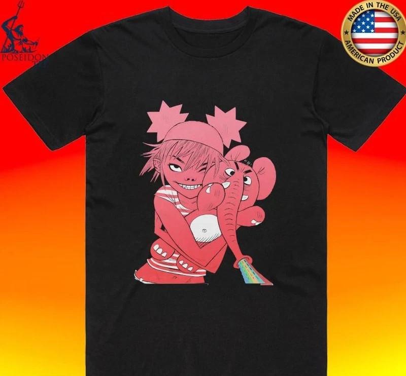 Gorillaz Rainbow Elephant Size S-5Lxl Unisex T-Shirt XXXL