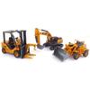 Levica Diecast Heavy Equipment Operating Model 3 Kinds Set SXT113656, Mixed Color Korean Toy