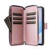 For Samsung Galaxy A57 5G Case 9 Card Slots Zipper Pocket PU Leather Phone Cover with Wrist Strap