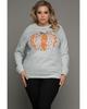 Azura Exchange Pumpkin Leopard Print Plus Size Sweatshirt