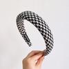 PROLY New Fashion Headband For Women Soft Sponge Houndstooth Headwear Autumn Casual Turban Hair Accessories Travel