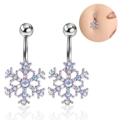 1/2 szt. Letnie Gwiazda Śnieg Piercingy do Pępka Modny Kolczyk w Pępku Ombligo Kobiety Pircing