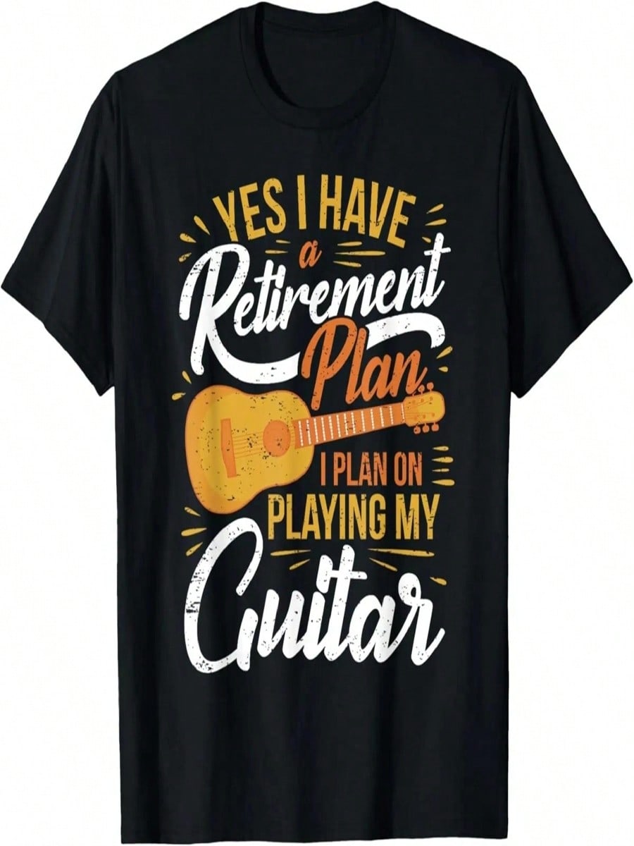 Retired Guitar Player Retirement Guitarist Old-Age Pension T-Shirt S разноцветный