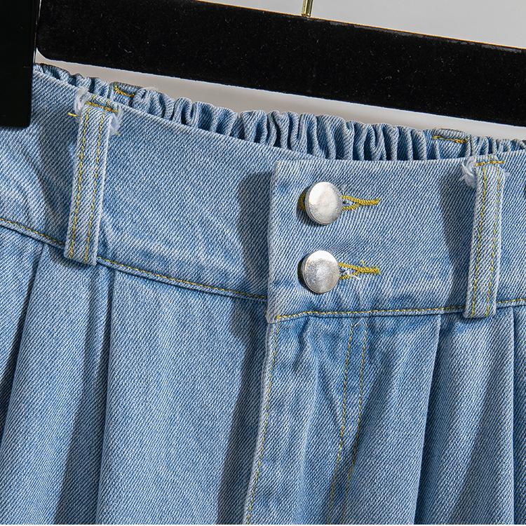 MOJTA Women Spring Autumn Plus Size Casual Loose Pants Hight Waist Jeans