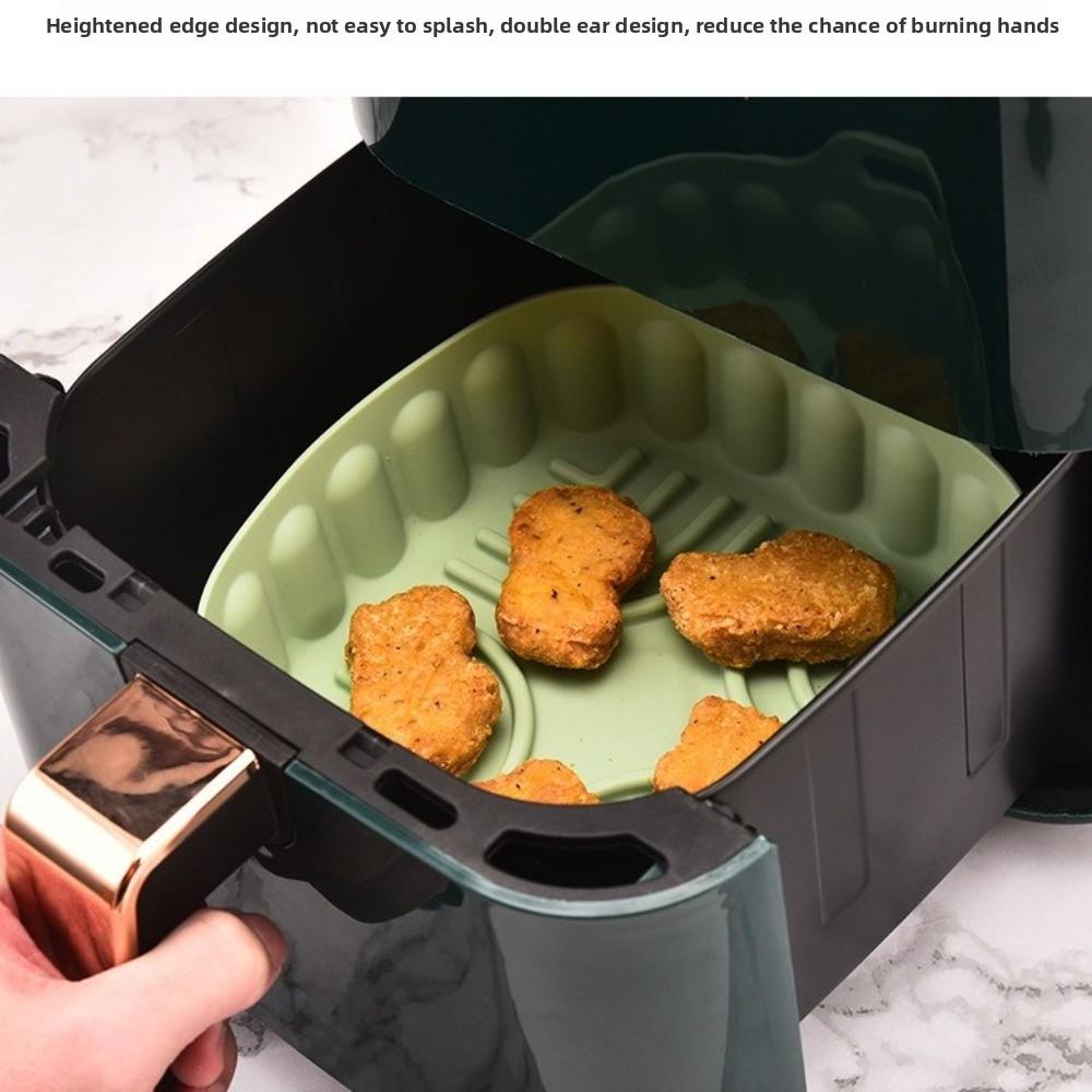 Square Air Fryer Silicone Tray Non-stick Air Fryer Mat Gifts Oven Trays