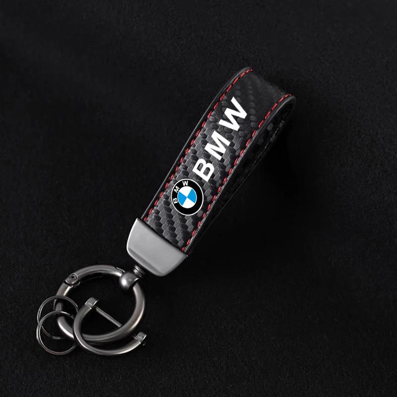 Carbon Fibre Motorcycle Car Keychain Key Chain for BMW M 1 3 4 5 6 7 Series X1 X3 X4 X5 X6 X7 F20 F39 F48 E46 E60 E36 E3 Sticker bljm36