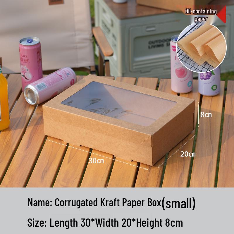 Kraft Paper Lunch Box for Outdoor Picnic or Takeaway