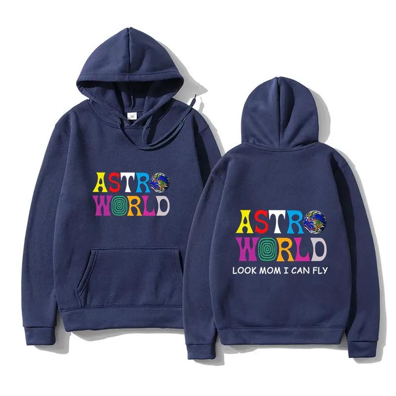 ASTROWORLD WISH YOU WERE HERE Print Men's Sports Hoodie Set Unisex Fleece Sweater Casual Designer Sportswear Casual Pullover Top