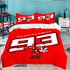3PCS Marc Marquez Bedding Set,Including 1pc Duvet Cover And 2pcs Pillowcases Perfect for Bedroom, Dormitory, Large Size Fan Christmas Gift