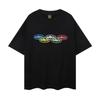 Trendy brand love printing short-sleeved T-shirt for men and women of the same style, loose summer couple's clothing
