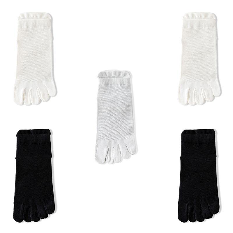 5 Pairs Spring Summer Women Socks Soft Mesh Breathable Cotton Sweat Absorbent Five Finger Socks Outdoor Sports Split Toe Socks