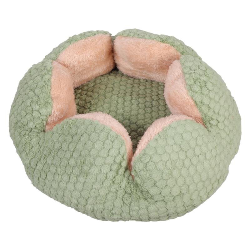 Dog Puppy Flower Bed Round Base Detachable Cushion Sofa for Small to Medium Pet Creative Pet Bed Cute Nest