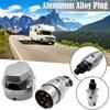 Aluminium Zinc Zinc Alloy Towbar Trailer Plug Round Adapter Towing Electrics Adapter  For Camper