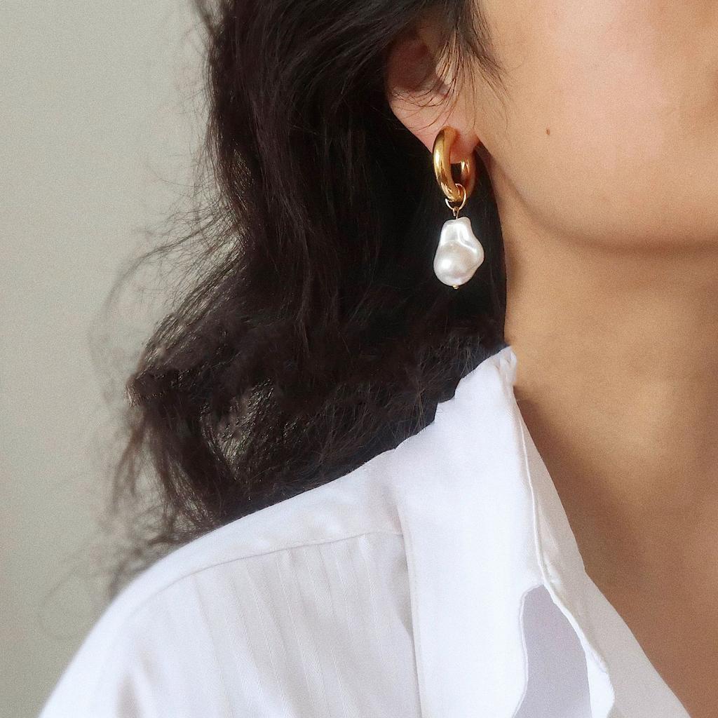 6pcs Vintage Baroque Pearl Drop Earrings Set for Women Europe and America Luxury Gold Color Dangle Earrings Elegant Jewelry New