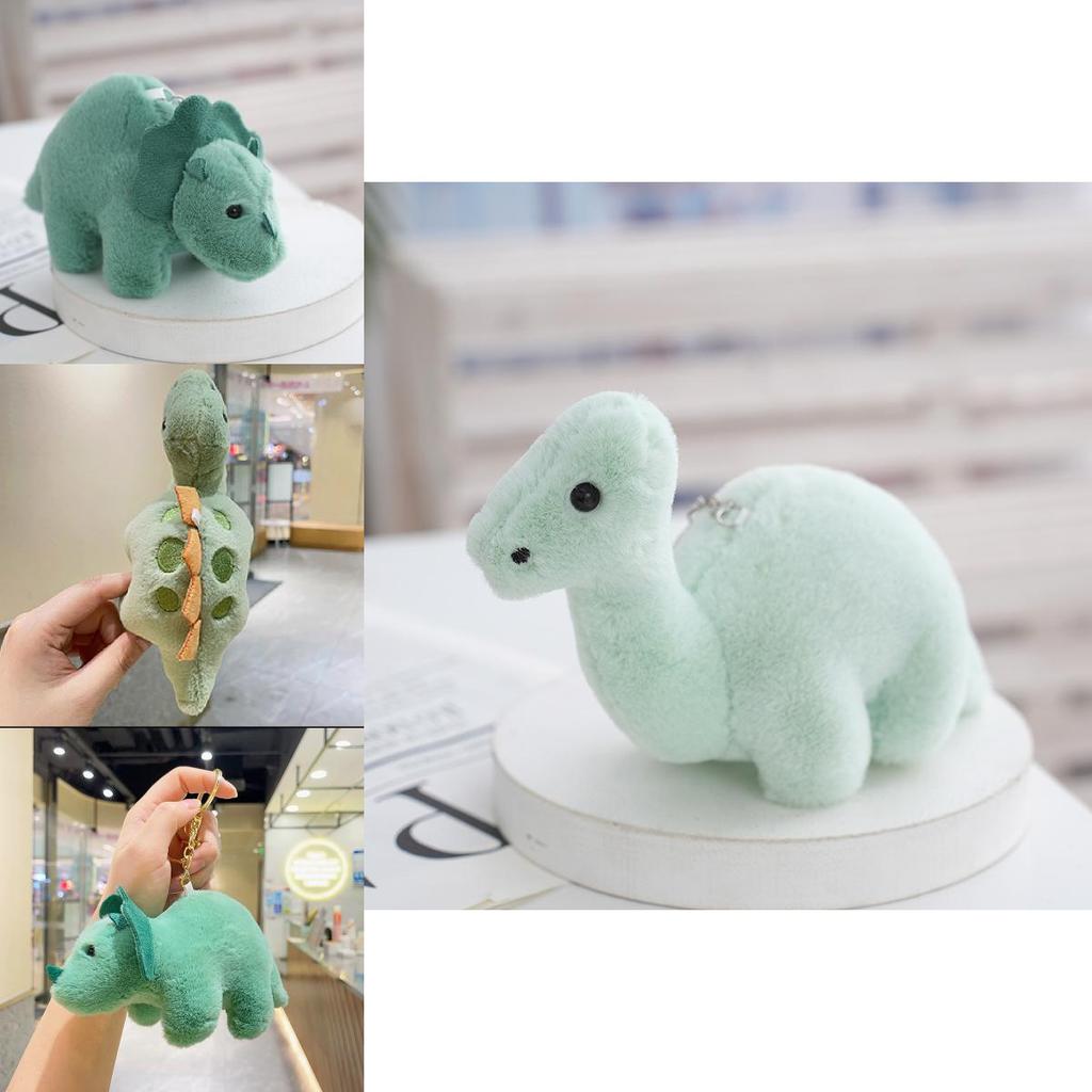 Chaveiro de Pelúcia de Dinossauro Adorável 2024 Decoração Fofa de Corrente para Bolsa/Carro de Algodão PP