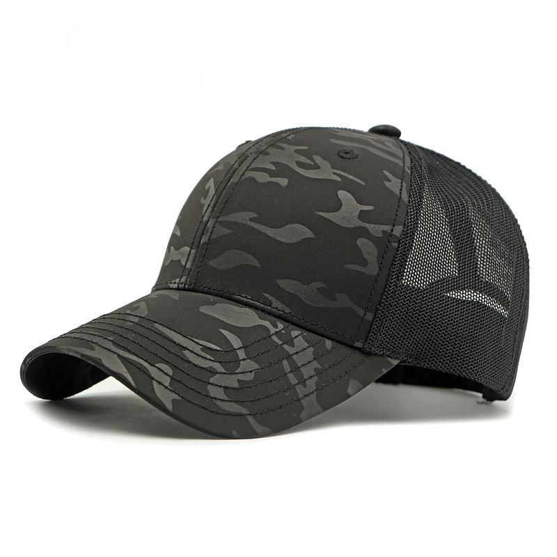 2025 Summer Camouflage Baseball Cap for Men Women Breathable Mesh Trucker Hat Structured Peaked Cap Sun Protection Outdoor Tactical Hat 01