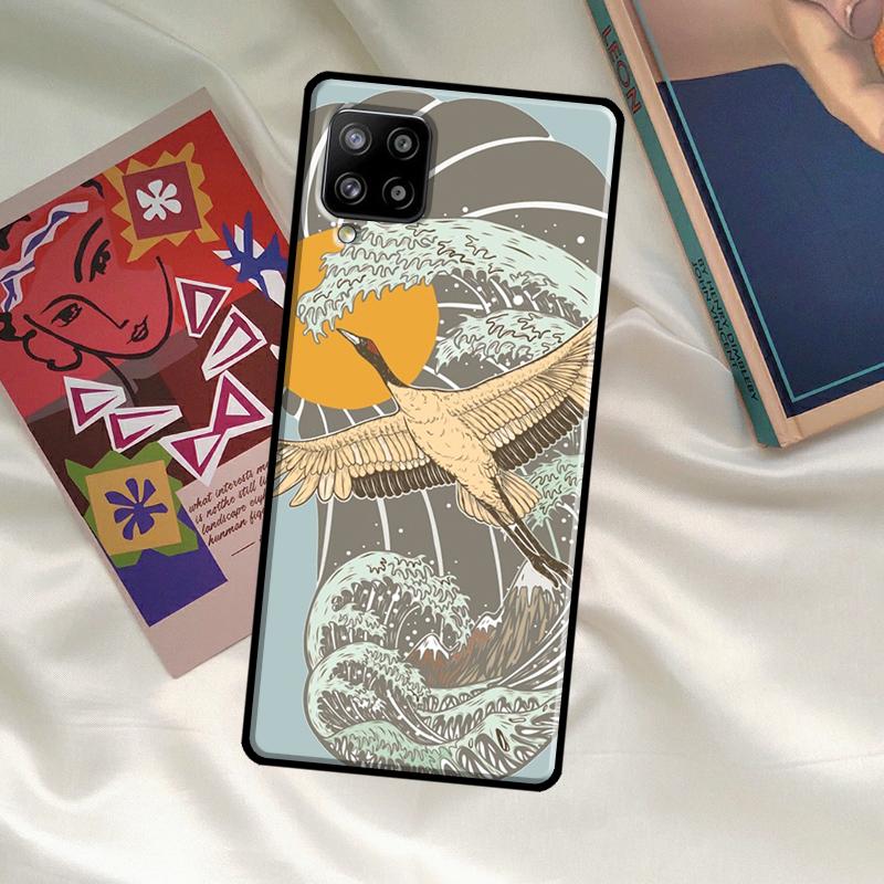 

Art Crane Waves Case For Samsung Galaxy A06 A16 A56 A36 A26 A54 A34 A14 A52 A32 A12 A13 A33 A53 A15 A35 A55 Samsung A26