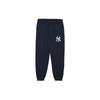 New Era FW22 MLB Logo Floral Bird Embroidery Elastic Waist Cuffed Breathable Knitted Sports Pants Men pants Navy-Blue 13350898
