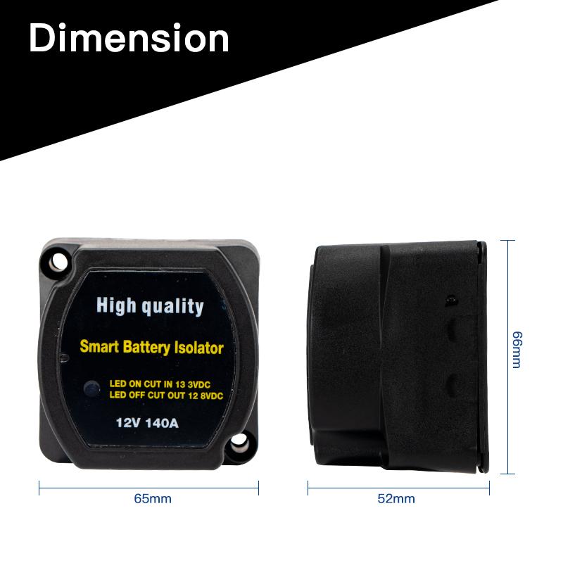 Dual Battery Smart Isolator 12V 140A Voltage Sensitive Split Charge Relay VSR Car Accessories Relay VSR for Camper