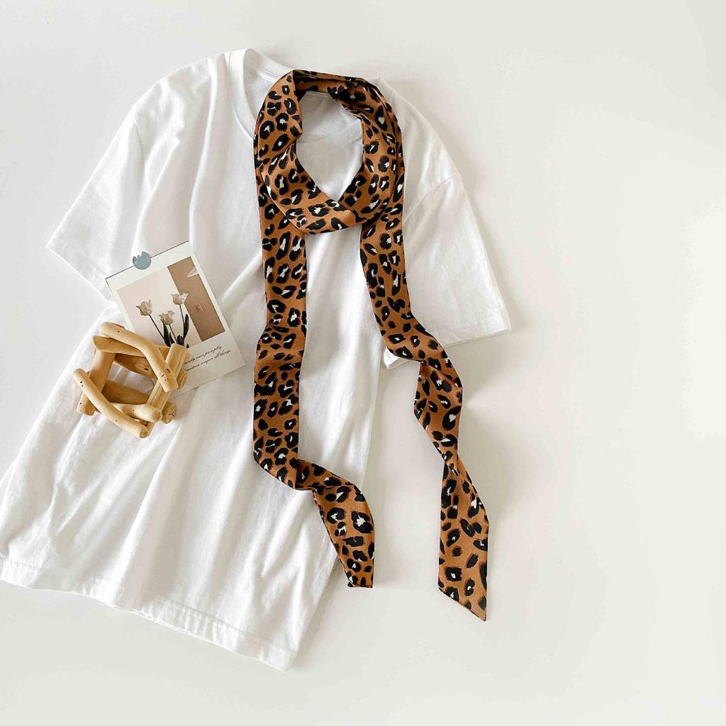 Verlängerter Polka Dot Kleiner Langer Schal, Einfacher Und Vielseitiger Seidenschal Hals, Kleiner Quadratischer Schal, Schlanker Und Schmaler Seidenschal Damen Gebundene Tasche