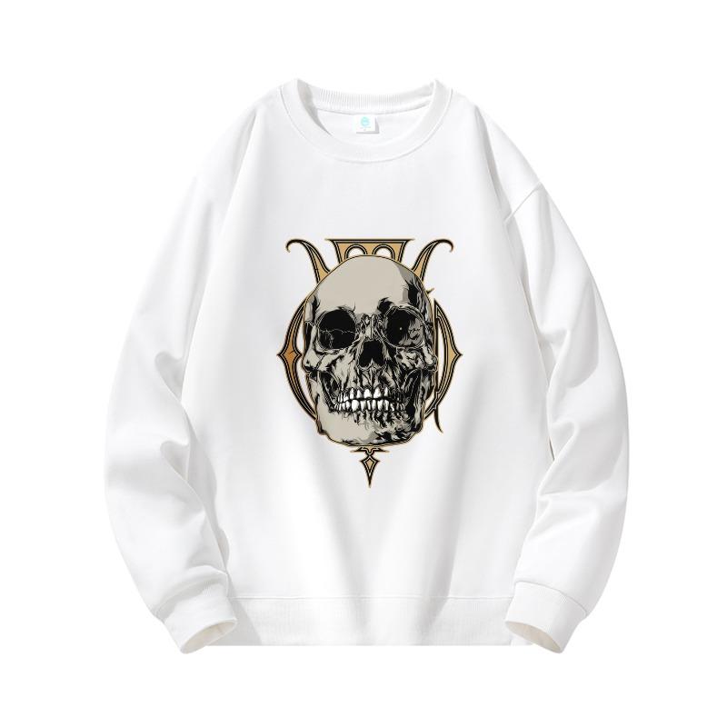 Men's American Streetwear Print Sweatshirt, Relaxed Fit Crewneck Pullover, Trendy Style