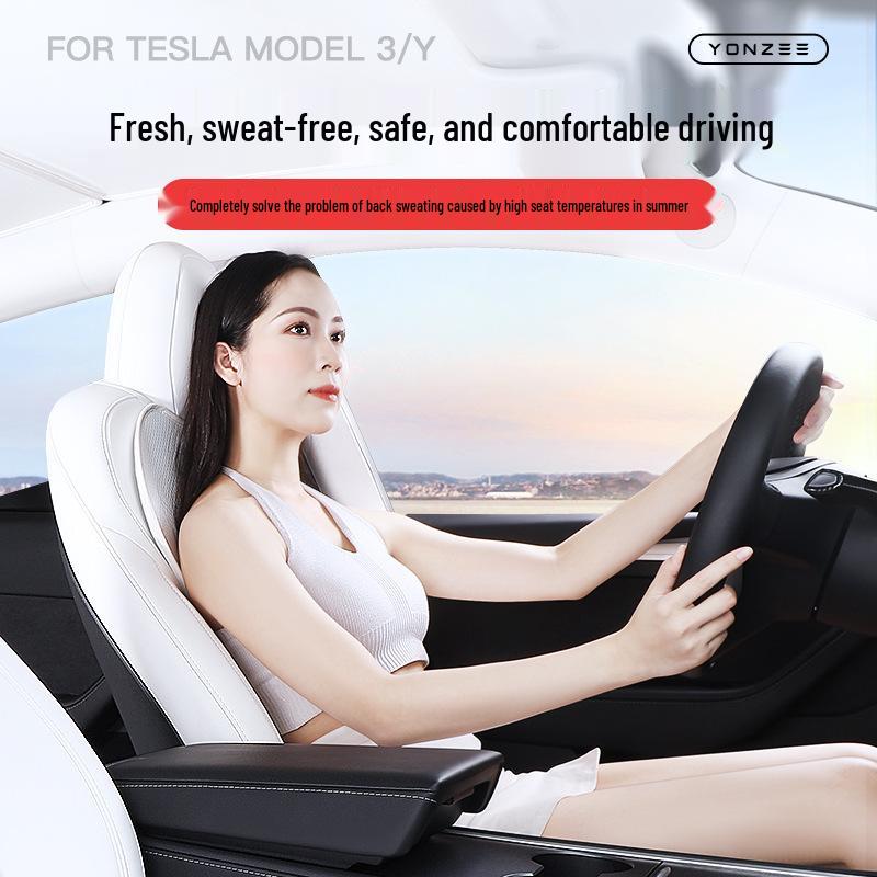 Ventilated Seat Covers for Tesla Model Y/3 - Summer Car Seat Modification Accessories.