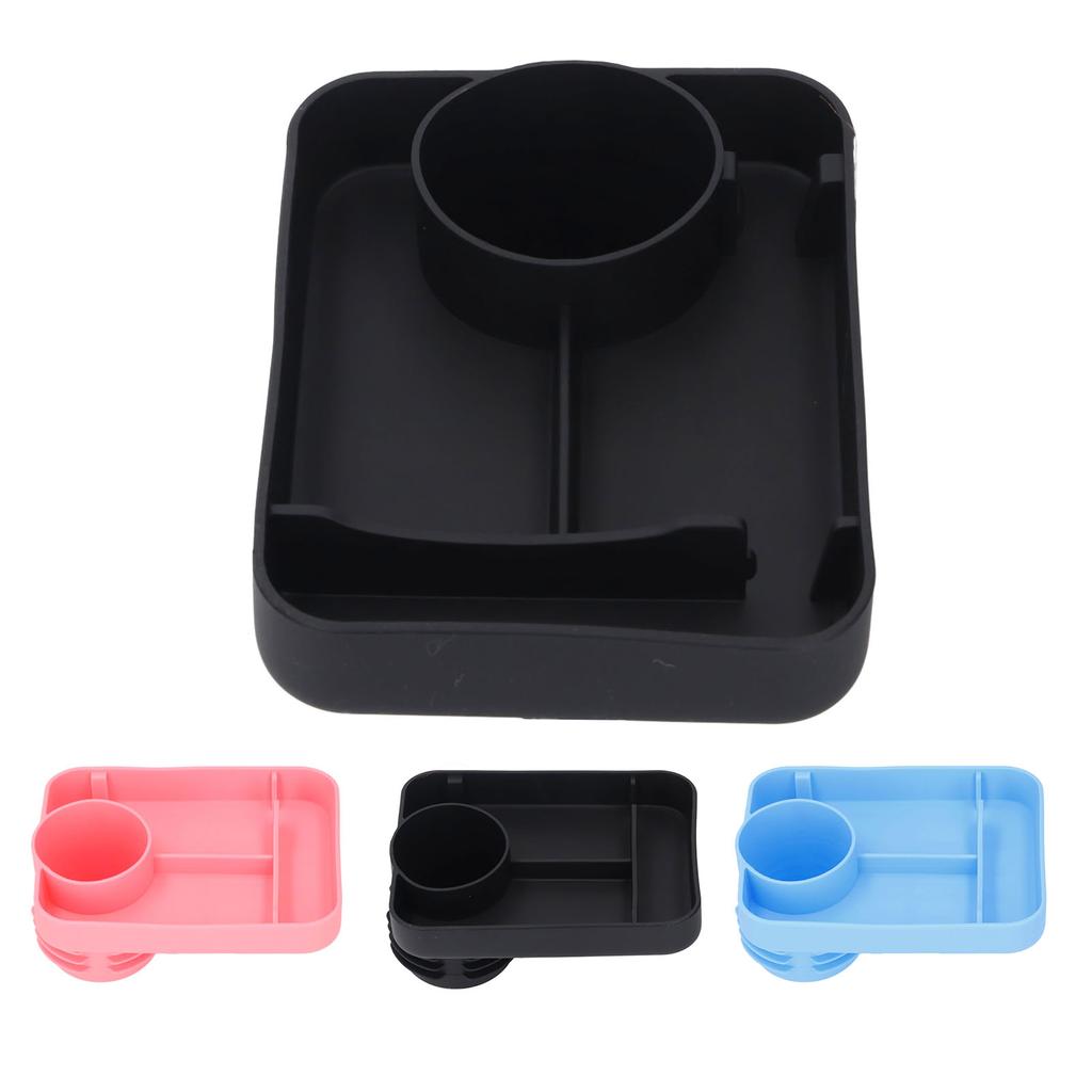 Baby-Autotablett, Silikon-Snacktablett fürs Auto, multifunktionaler Getränkehalter für Kinder im Auto, Teller für Snacks und Getränke