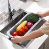Black Kitchen Extendable Multifunctional Fruit and Vegetable Cleaning Basket Drain Storage Rack -1 Piece