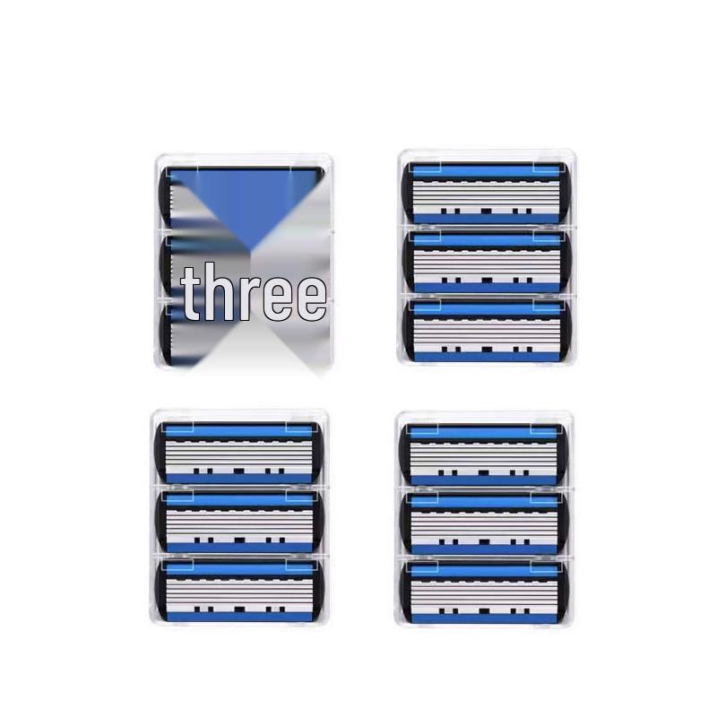 Chinese Style Men's 6-Layer Razor with Gillette-Compatible Blades