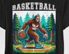 Basketball Bigfoot Graphic Tee: Funny Sasquatch Jersey