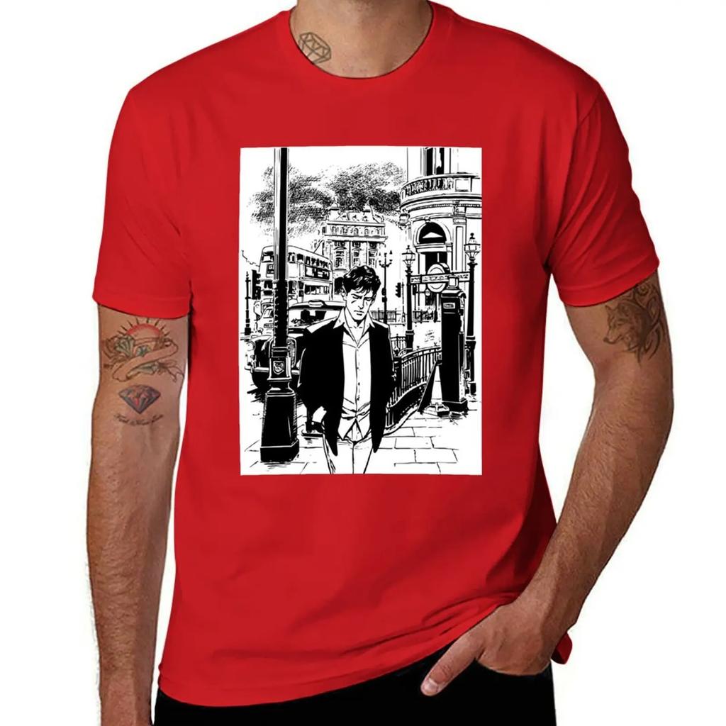 T-shirt Dylan Dog magliette T-shirt a maniche corte magliette uomo alte
