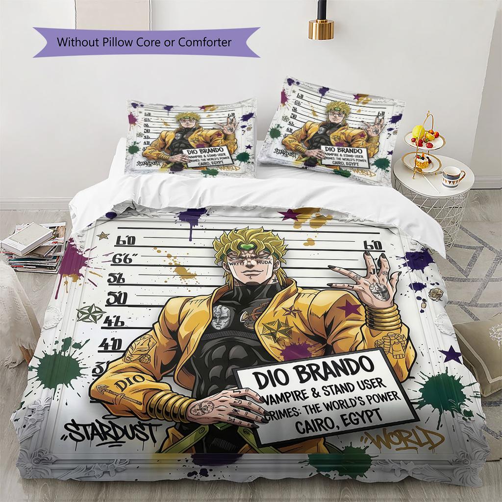 JoJos Bizarre Adventure Soft Duvet Cover Children's Bedding Set,Extra Large Size Holiday Gift Various Sizes Available -HE196
